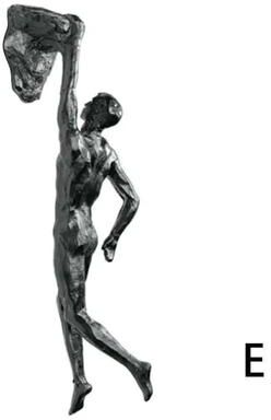 Uplift Picks Modern Climbing Man Wall Sculpture Resin 3D Athlete Wall Art Decor e