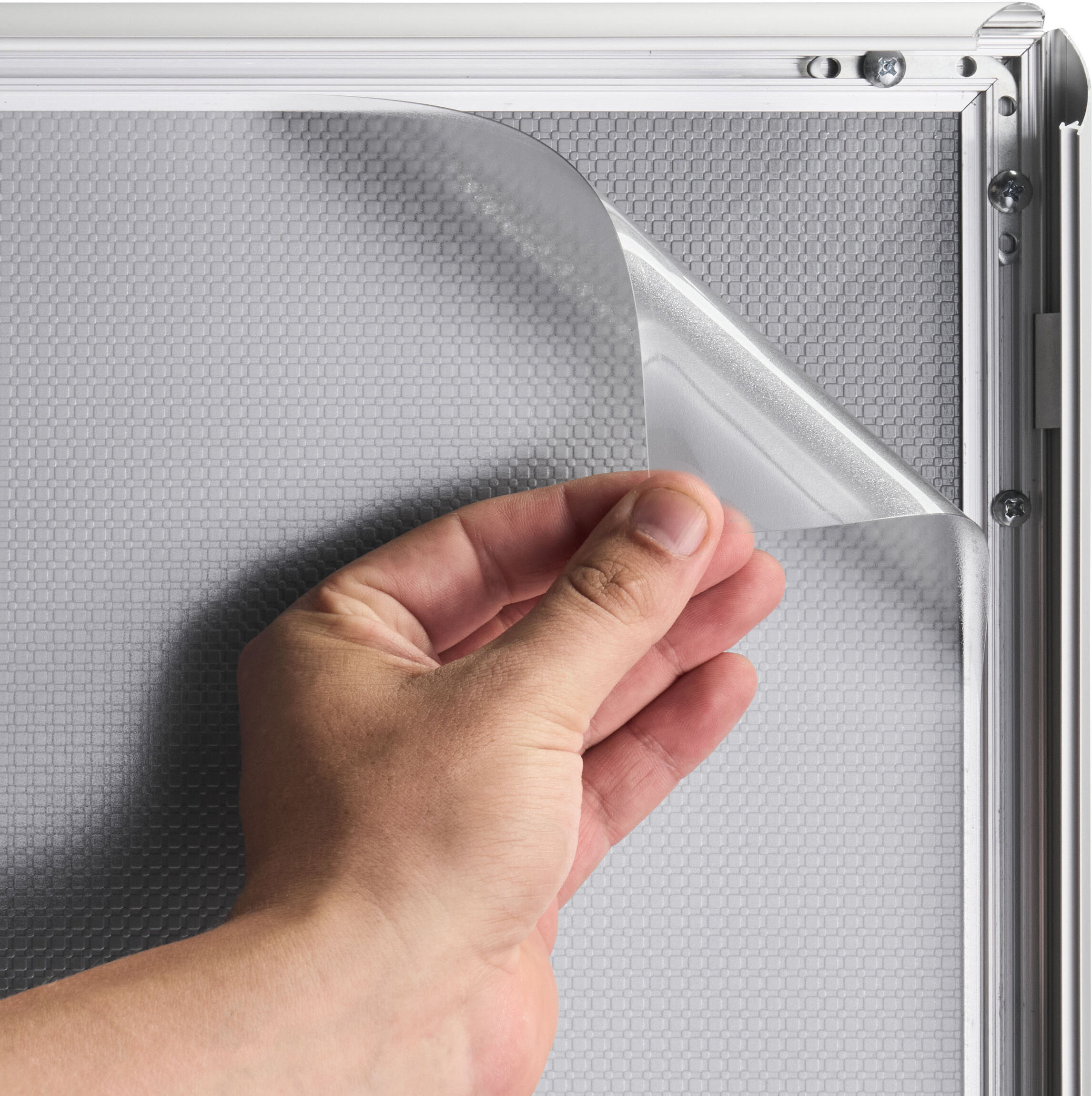 SPRINTIS Présentoir sur pied double face A1, NEO argent, aluminium, acier