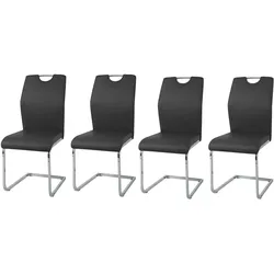 HTI-Living, Stühle, Esszimmerstuhl 4er Set Schwarz Nelly