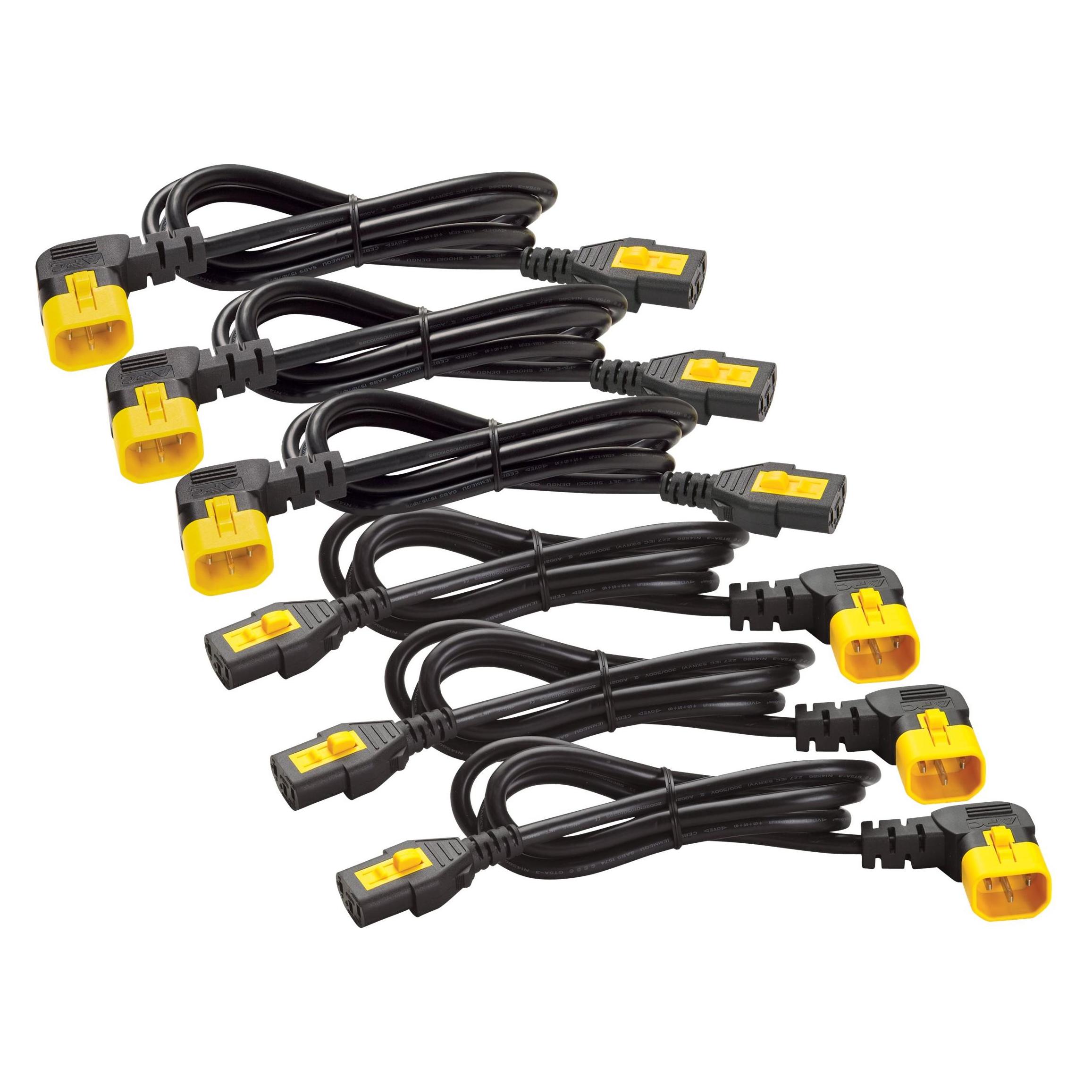 APC 6x Stromkabel C13 / C14 0,6m abgewinkelt (AP8702R-WW)