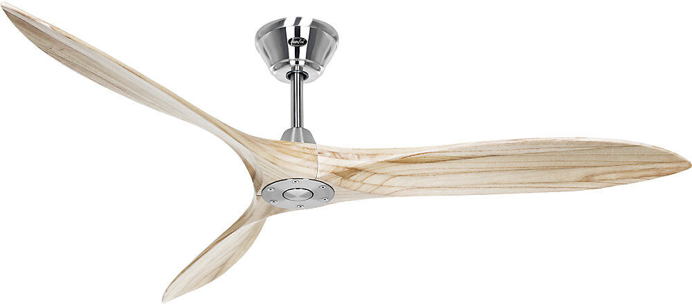 kaiserkraft Deckenventilator ECO AIRSCREW, Rotorblatt-Ø 1520 mm, natur / Chrom