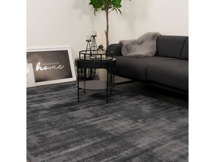 CONSILIO CONCEPT 120 x 170 Tapis Salon Anthracite Nobel Brillance de la soie Viscose luxueuse Moderne Doux Luxe Doux