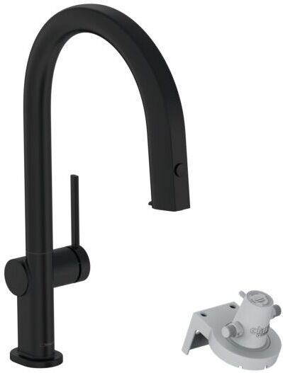 Hansgrohe Aqittura M91 Küchenarmatur 76826670 Ausziehauslauf, 1jet, sBox, mattschwarz