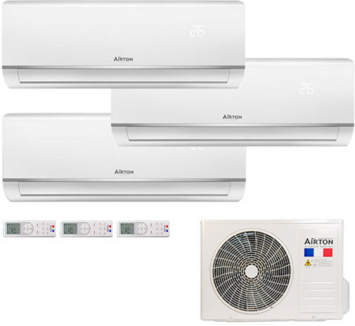 Airton Reversible Trisplit-Klimaanlage (x3) - Luft-Luft-Wärmepumpe (LLW)