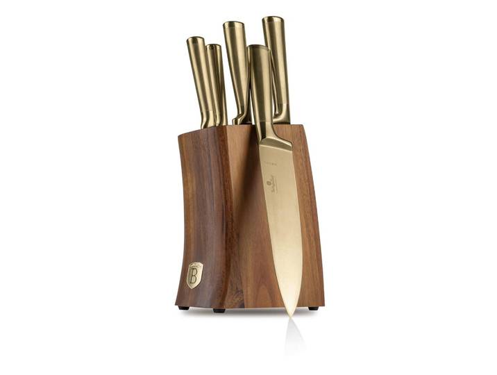 Messerset Kunststoff, Gold 6-teilig