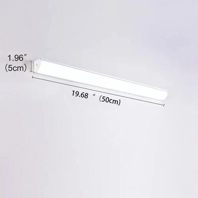 Uplifted Goods Long Strip Minimalist Outdoor LED Wall Light For Stylish Home Lighting white 50cm cold Light