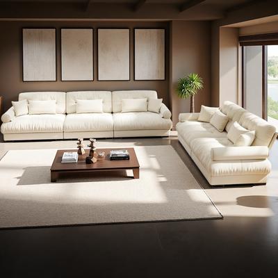 ZWYO HOSIMU 2-Piece Velvet Modular Sofa Set with Deep Seating, Throw Pillows & Flexible Combination for Living Room