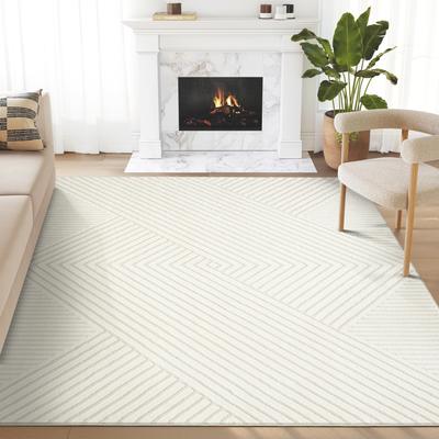 Abani Rugs Abani Neutral NTL140 Lines Area Rug