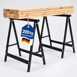 Relaxdays Arbeitsbock 2er Set Schwarz