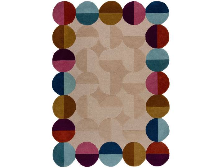 Teppich Xufla violett Symmetrie Wolle 200 x 290 cm