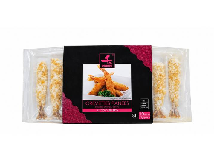 CHIAKI 3L Ebi Fry Crevettes Panées 15 g x 10 pcs - 150 g