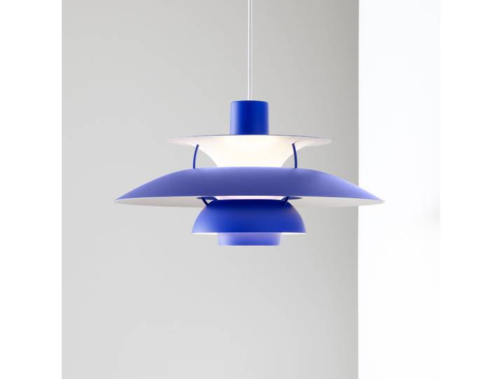 PH 5 500 Hängelampe, monochrom blau, Ø 50 cm - Louis Poulsen - Wohnzimmer - Design - Metall - Einflammig