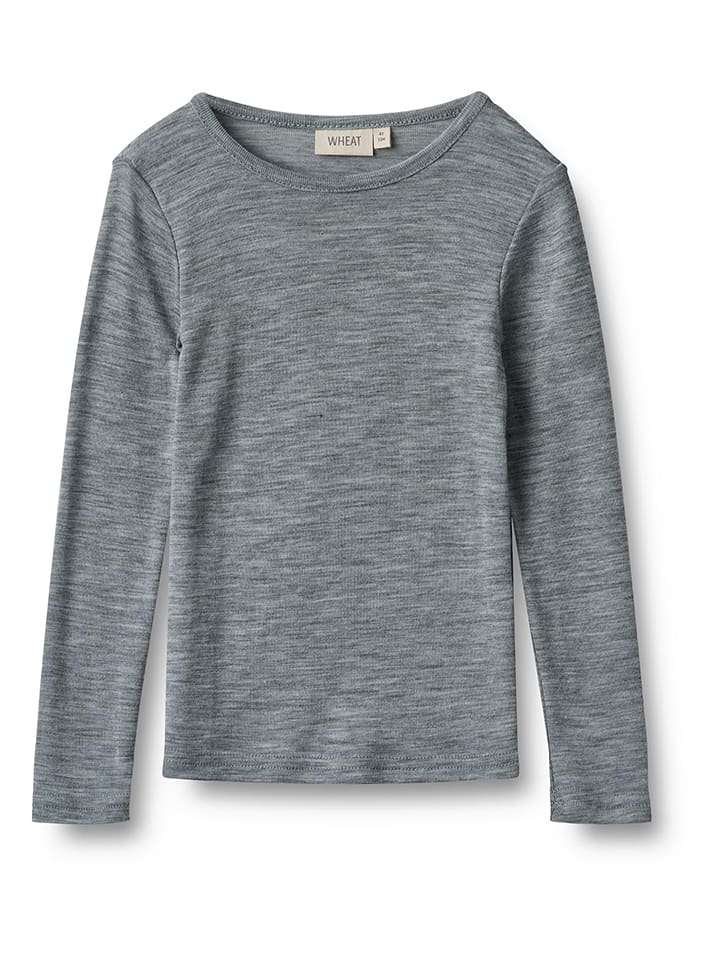 Wheat Woll-Longsleeve ''Alfie'' in Grau - 92