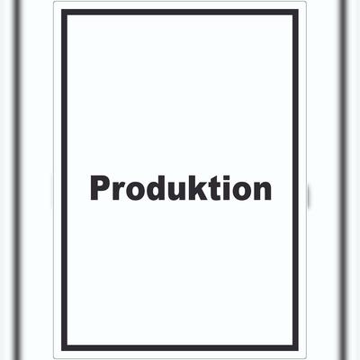 HB-Druck Produktion Aufkleber mit Text Herstellung Fertigung hochkant A6 (105x148mm)