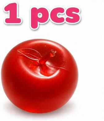 JoyToys Big Apple Stress Ball ASMR Fidget Toy For Stress Relief & Sensory Relaxation red