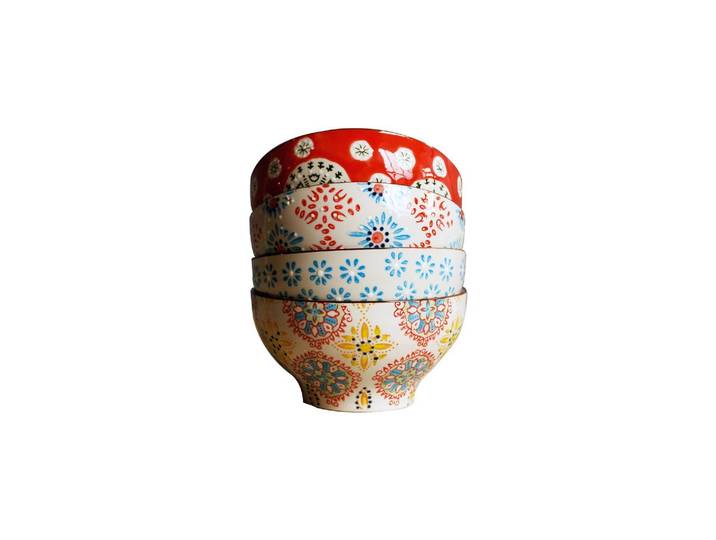 Lot de 4 bols en céramique multicolore - Chehoma, Bohemian - Ø16