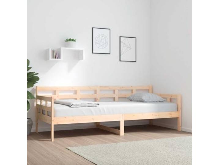 RJPLMFV Tagesbett, Kiefernholz, massiv, 80 x 200 cm Schlafsofa, inklusive Latten, rustikales Design, ohne Matratze, Gäste