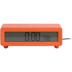 Karlsson, Wecker, Wecker Berlin LCD mit Ladestation, leuchtend orange