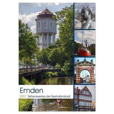 Emden - Sehenswertes der Seehafenstadt (Wandkalender 2027 DIN A3 hoch), CALVENDO Monatskalender