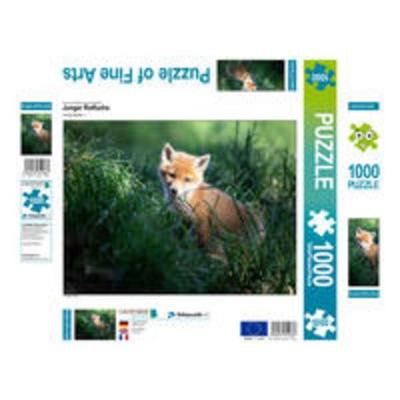 CALVENDO Puzzle Junger Rotfuchs | 1000 Teile Lege-Größe 64x48cm Foto-Puzzle für glückliche Stunden