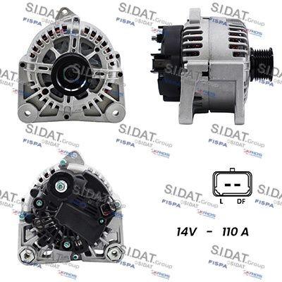 SIDAT A12VA0204A2 Lichtmaschine Generator LiMa 110A 12V für RENAULT SCÉNIC II (JM0/1) MEGANE II Coupé-Cabriolet (EM0/1) MEGANE II Kombi (KM0/1)