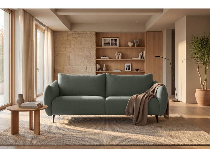 2,5-Sitzer Sofa Grün Webstoff Stormy 191 x 75 x 96cm Modern