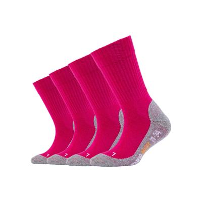 Funktionssocken CAMANO "function", Jungen, Gr. 39-42, Sockengröße, pink (fuchsia, meliert), Materialmix, uni und meliert, normal, Socken Sportsocken, mit verstärkten Belastungszonen an Ferse und Spitze