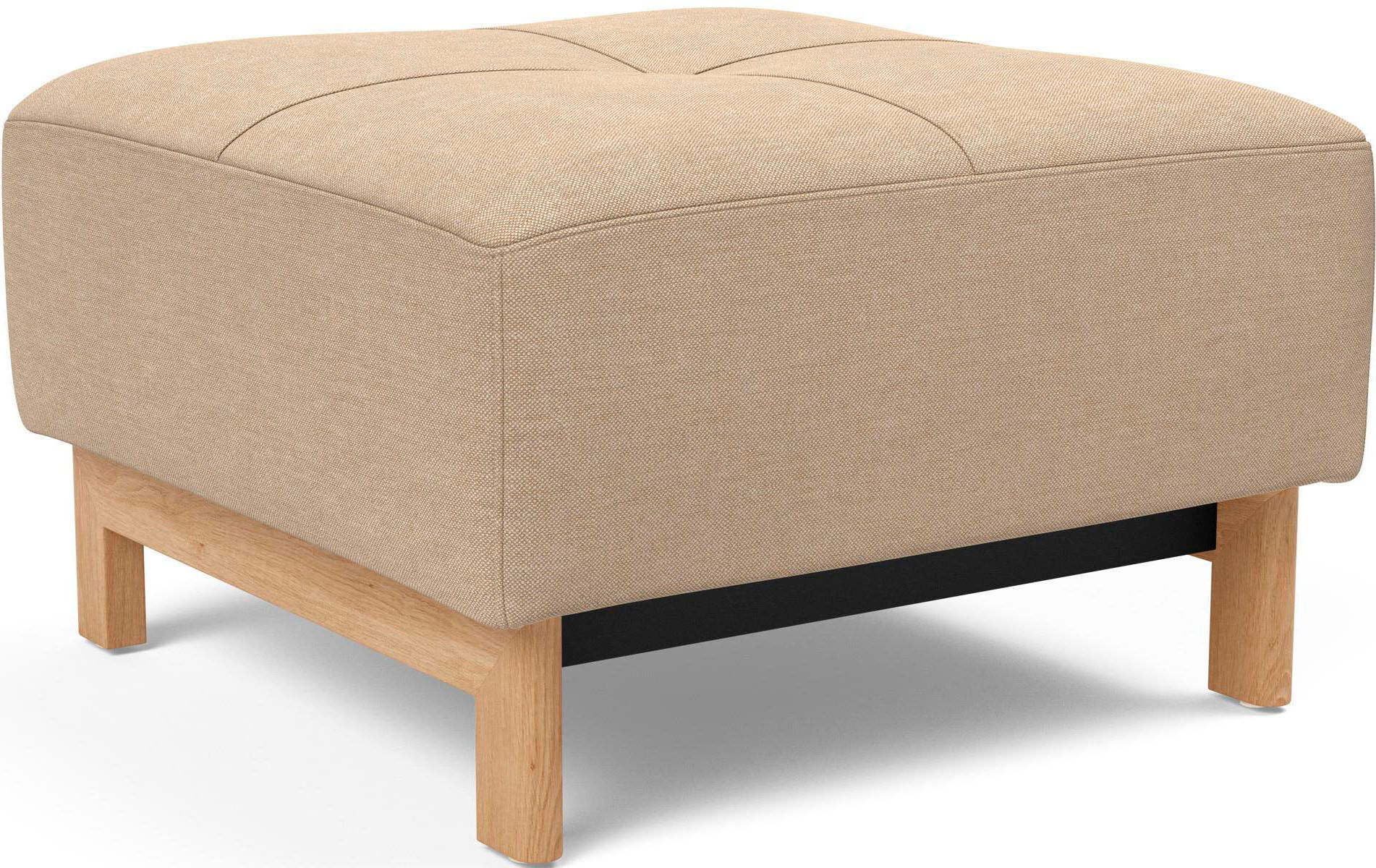 Polsterhocker INNOVATION LIVING ™, braun (moccha), B:65cm H:40cm T:65cm, 100% Polyester, Hocker, Polsterhocker, Pocket Spring Komfort, minimale Belastung für die Umwelt
