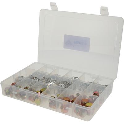 BRILLIANT TOOLS Ölablassschrauben und Dichtungen-Sortiment, 543-tlg BT711200