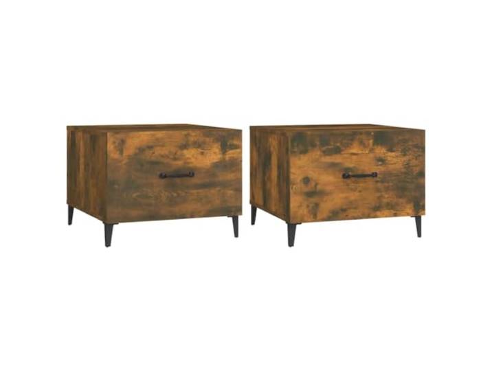 Couchtisch mit Schublade, 2 Stück, Metallbeine, Holz, Technik, Finish