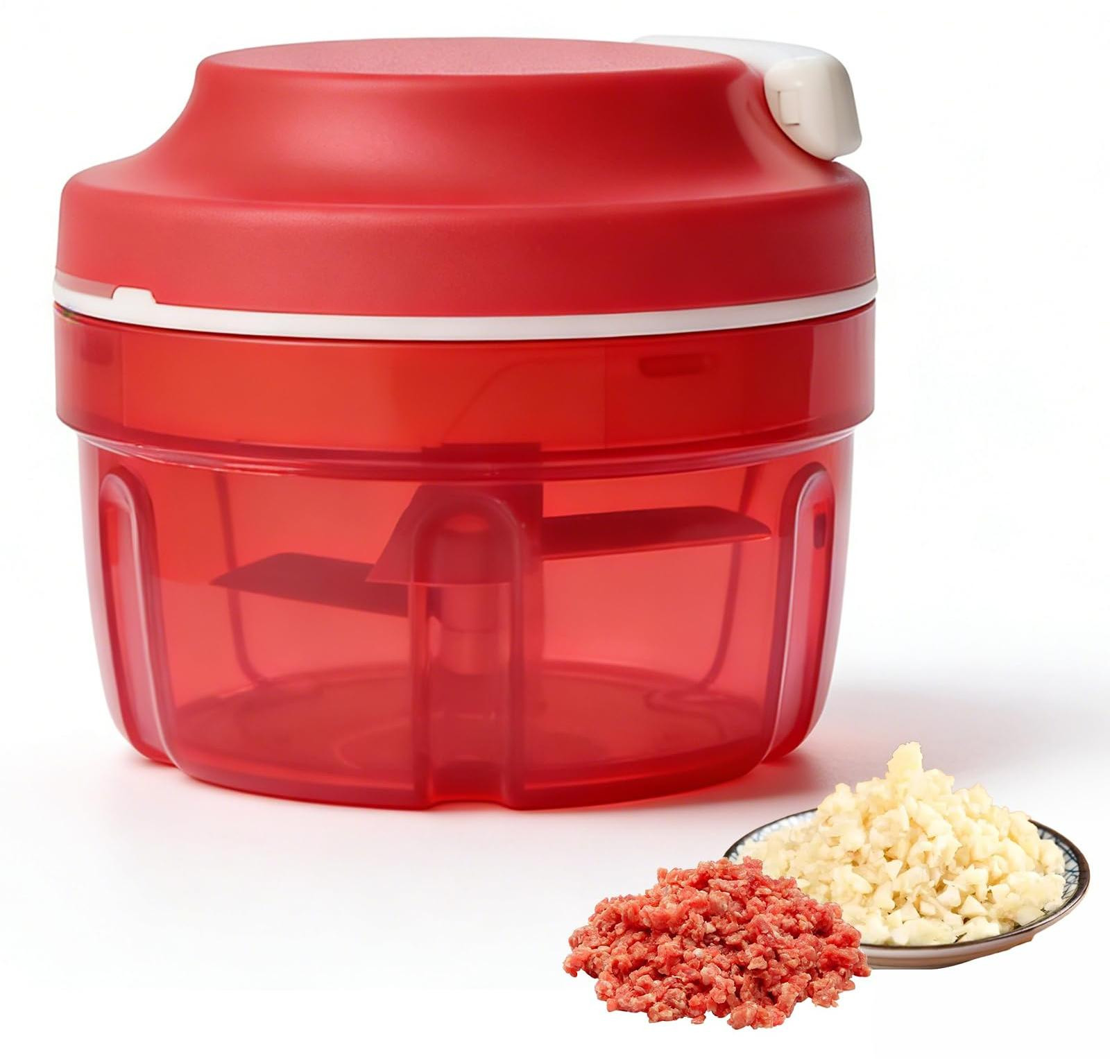Dripio Handmatige groentehakker met trekkoord, rood, 1 stuk