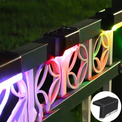 Combo Retail Shop Solar Deck Light, Waterproof Outdoor Solar Power Garden Lamps, Railing, Stairs, Step, Fence, Yard, Patio Pathway multicolor Light
