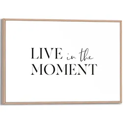 Bild LIVE IN THE MOMENT (LBH 20x1.60x30 cm) - bunt - LBH 20x1.60x30 cm