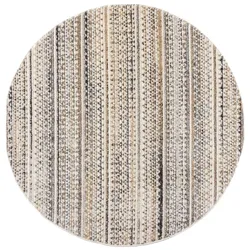 TEPPICH PERRAN, gestreift, Natur, Ø 160 cm