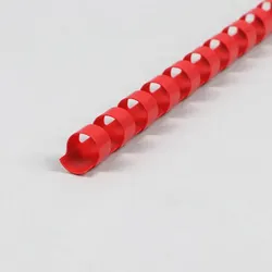 Plastikbinderücken A4, rund 10 mm | rot, PVC
