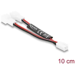 DELOCK Y-Lüfterkabel 1 x 2 Pin Bu > 2 x 2 Pin St 10cm