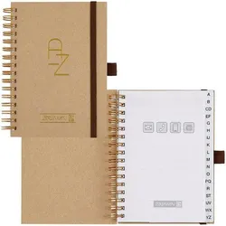 Brunnen Adressbuch »Wire« A6 caramel braun