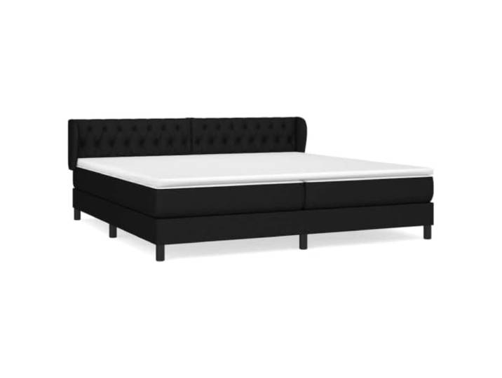 Makastle Boxspringbett mit Matratze Schwarz 200x200 cm Höhenverstellbares Kopfteil
