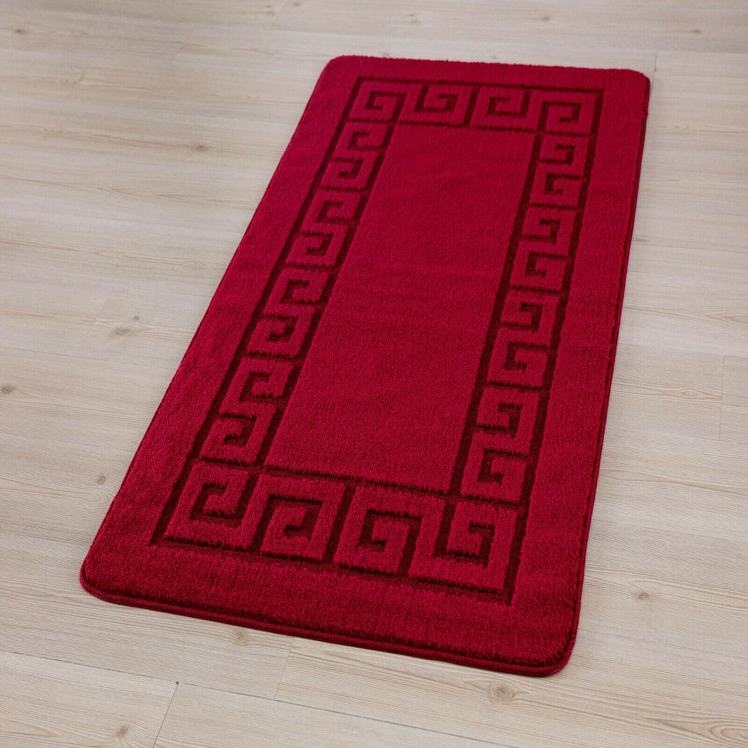 Fairmont Park Yazmin Geometric Area Rug Red Runner 80 x 300cm