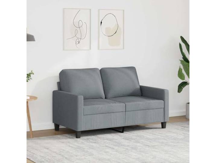 HEFZGDB 2-Sitzer Sofa Hellgrau 120 cm Stoff Polstermöbel mit strapazierfähigem Bezug, robustem Metallgestell und komfortabler Polsterung für Wohnzimmer Sitzgruppe Entspannung