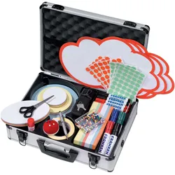 Franken, Zubehör Präsentieren, Moderationskoffer TRAINER/ 36x54x18 cm schwarz/silber