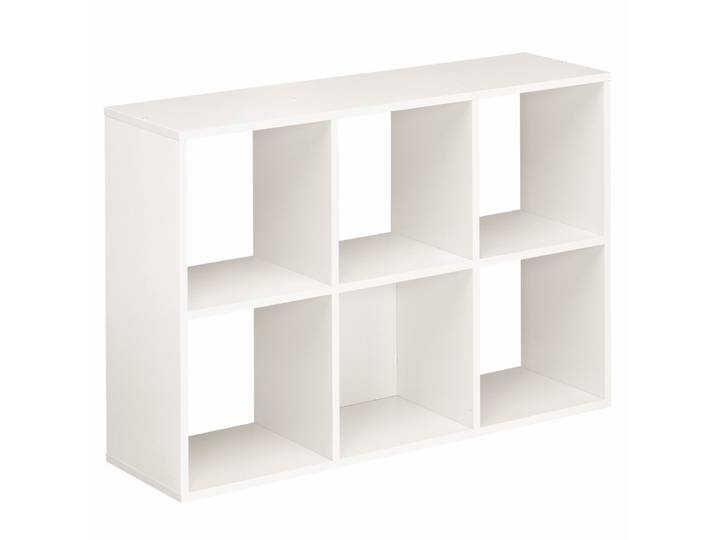 Bibliothèque multicases Color - 6 cases - Blanc