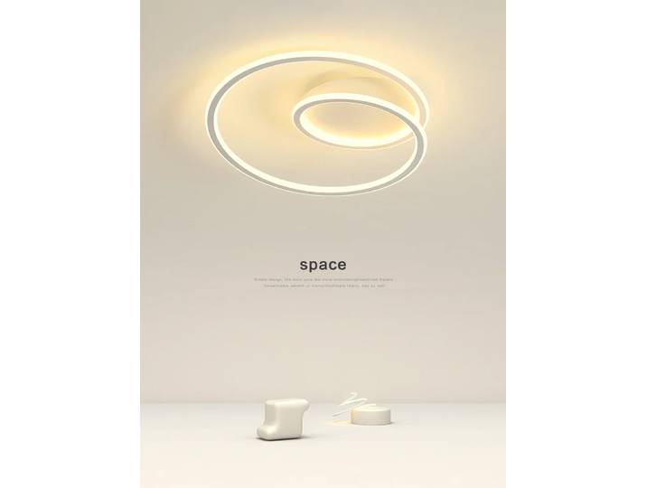 Minimalisme moderne rond chambre plafonnier créatif en aluminium réglable salle d'étude lampe à LED éclairage décor à la maison Lustre luminaires