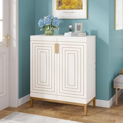 YUZHOU 20 Pairs Modern Shoe Storage Cabinet with Doors, 6-Tier Freestanding Entryway Shoe Organizer Rack