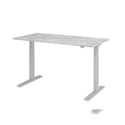 Hammerbacher-Sitz-Steh-Schreibtisch el.160x80cm Beton-VXMKA16/M/S
