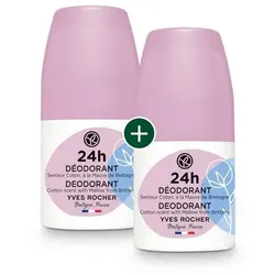 Yves Rocher - 1+1 24h Deodorant Baumwollduft mit Malve aus der Bretagne