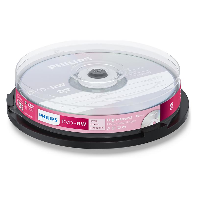 Philips 1x10 DVD-RW 4,7GB 4x SP (10x) (DN4S4B10F/00)