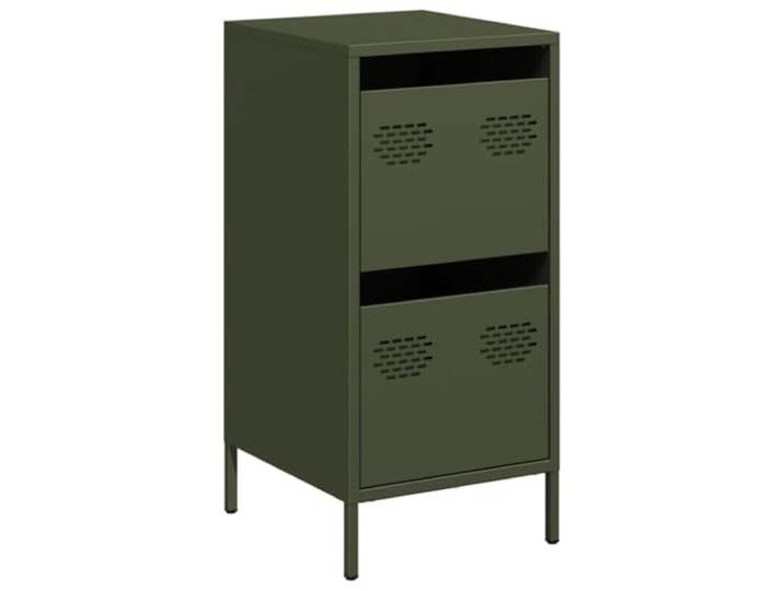HEFZGDB Sideboard Olivgrün 35x39x73,5 cm Kaltgewalzter Stahl Vitrinenschrank Küche Buffetschrank Küche Apothekerschrank Küche Mehrzweckschrank für Café Küche Wohnstube Dessert Shop