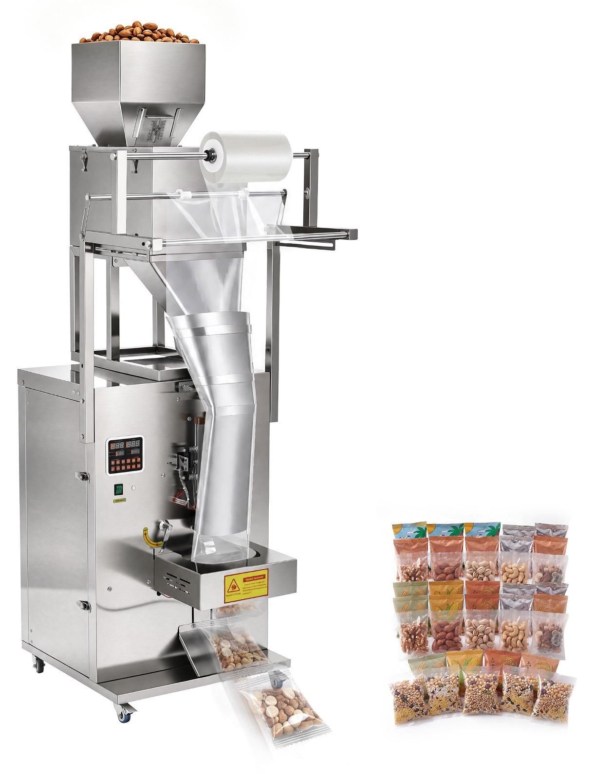 Pulverfüllmaschine - Vollautomatische Abfüllmaschine - Dosierbereich 10-999 g - Intelligentes Wiegen - Edelstahl - Bodenaufstellung - Für Nüsse, Samen, Kaffeebohnen, Gewürze und Getreide