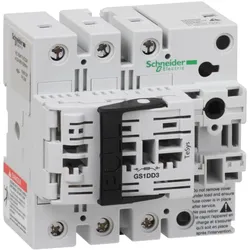 Schneider Electric GS1DD3 Gesicherter Trennschalter-Sockel GS1 3p 3 F, NFC, 32A